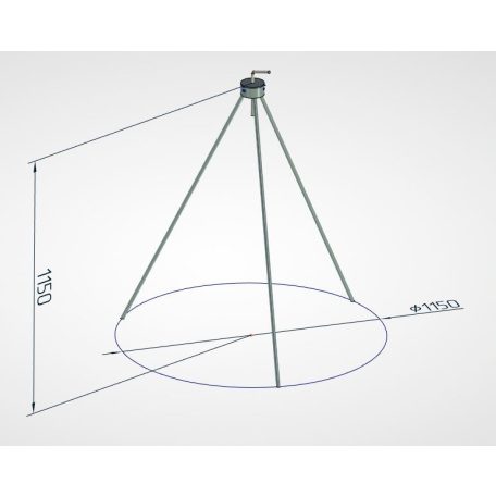 Bogrács állvány - háromláb (rozsdamentes) (Kicsi)