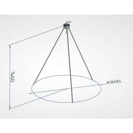 Bogrács állvány - háromláb (rozsdamentes) (Nagy)