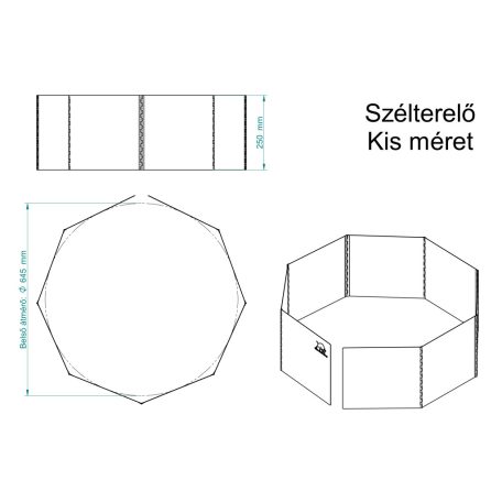 Szélfogó  - rozsdamentes - (kicsi)
